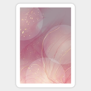 Blush pink and grey abstract modern watercolor trendy art Sticker